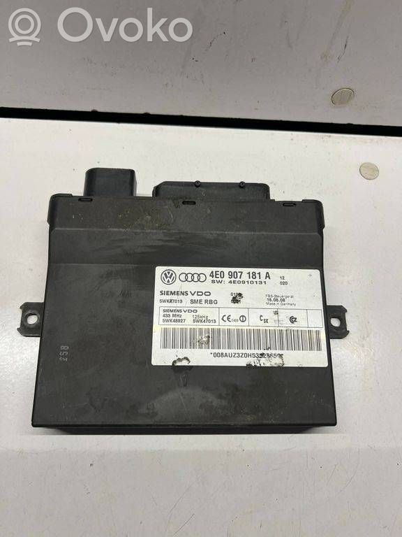Audi A8 S8 D3 4E Module de contrôle sans clé Go 