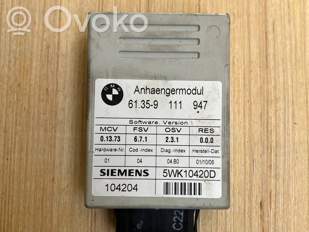 BMW 5 E60 E61 AHM trailer towing control unit/module 