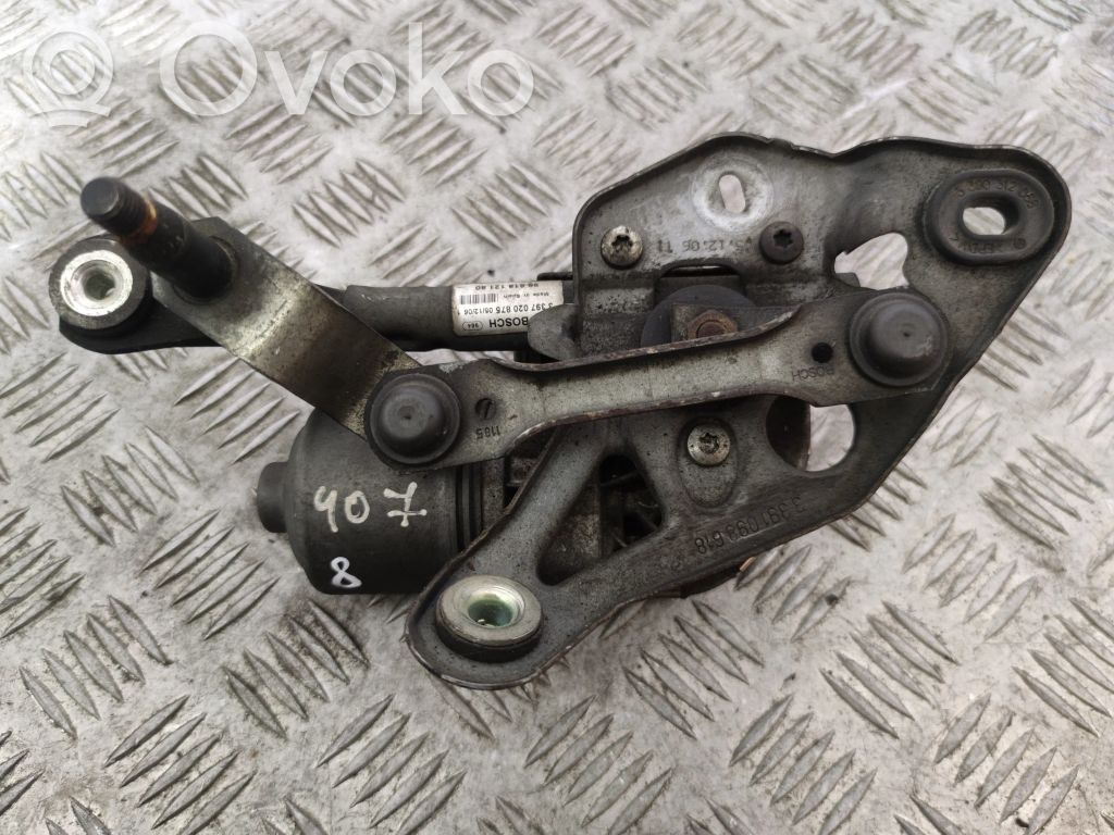 Peugeot 407 Mechanizm i silniczek wycieraczek szyby przedniej / czołowej 