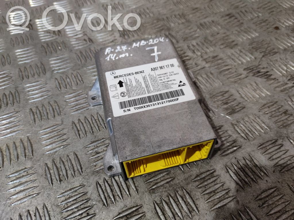 Mercedes-Benz C W204 Airbag control unit/module 