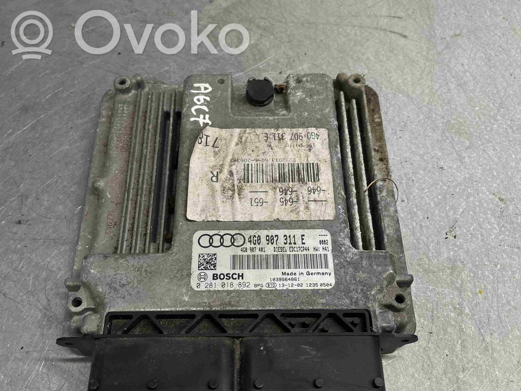 Engine control unit/module   4G0907311,4G0907311