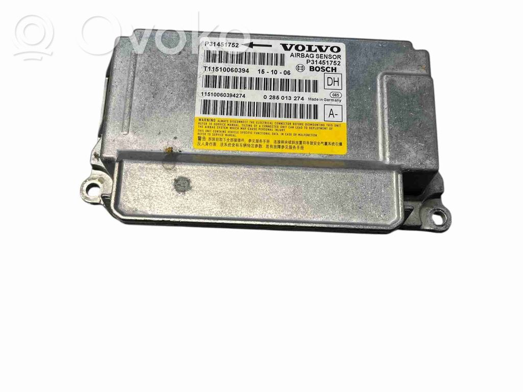 Volvo XC60 Airbag control unit/module 