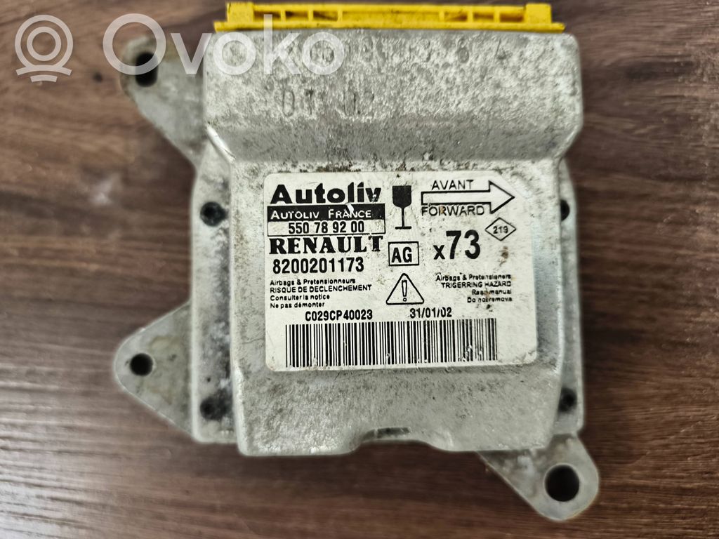 Airbag control unit/module   8200201173,550789200,C029CP40023