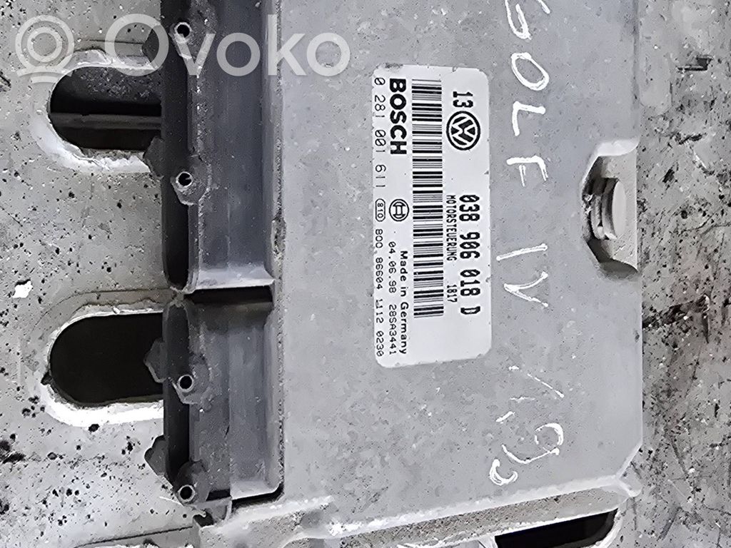 Engine control unit/module   038906018D,28SA3441,0281001611