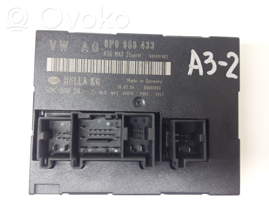 Audi A3 S3 8P Module confort 