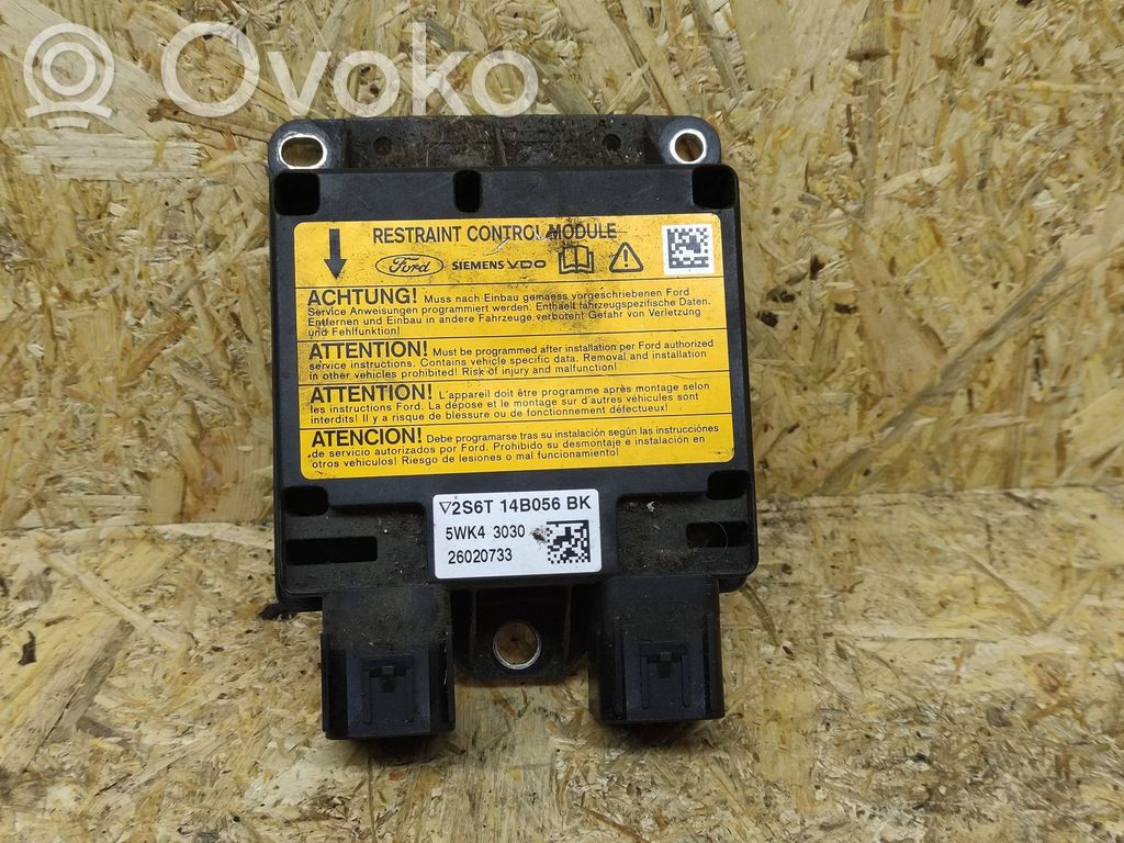 Unidad de control/módulo del Airbag   2S6T14B056BK,5WK43030,26020733