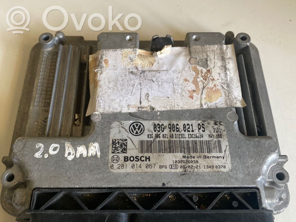 Audi A3 S3 A3 Sportback 8P Engine control unit/module 