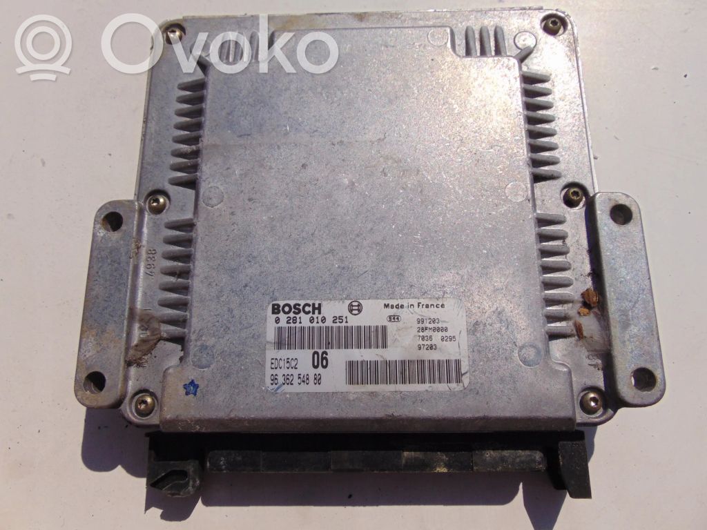 Engine control unit/module   9636254880,0281010251