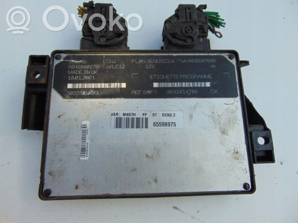 Citroen Berlingo Engine control unit/module 