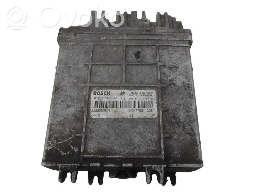 Engine control unit/module   8200059878,0281001995,7700113281,28SA4367,35166,HOM7700113281