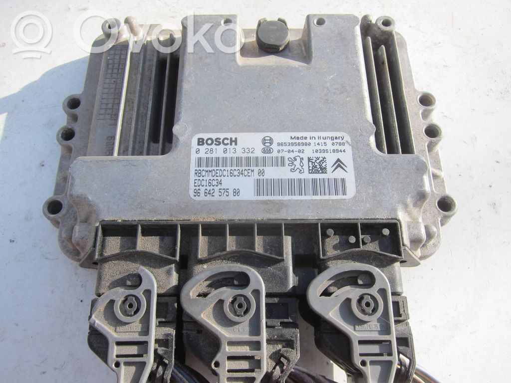 Engine control unit/module   0281013332,9664257580,9653958980,51374