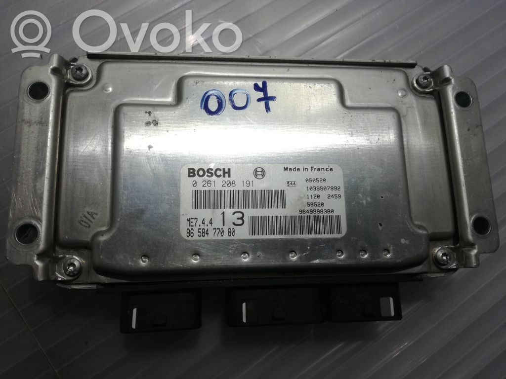 Engine control unit/module   0261208191,9658477080,9649998380