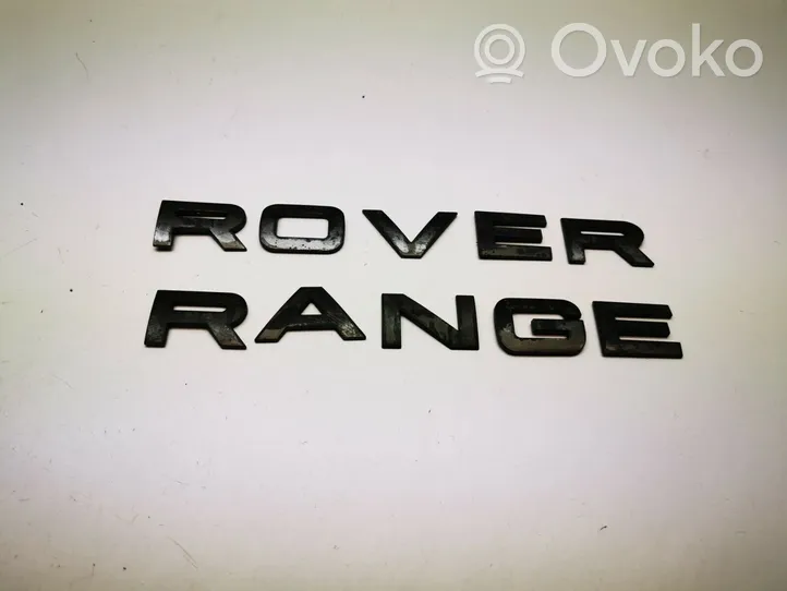 Land Rover Range Rover L322 Manufacturers badge/model letters 