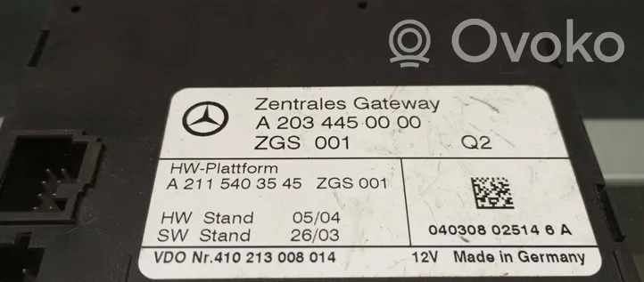 Mercedes-Benz C W203 Modulo di controllo accesso A2034450000