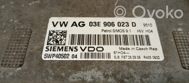 Volkswagen Polo IV 9N3 Sterownik / Moduł ECU 03E906023D