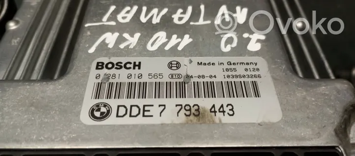 BMW 3 E46 Komputer / Sterownik ECU i komplet kluczy 7793443