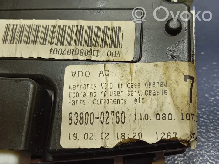 Toyota Corolla E120 E130 Compteur de vitesse tableau de bord 83800-02760