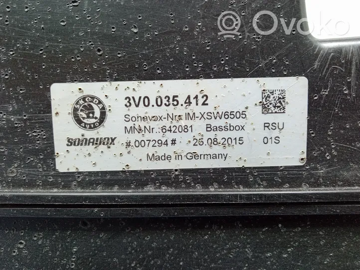 Skoda Superb B6 (3T) Subwoofer-bassokaiutin 3V0035412