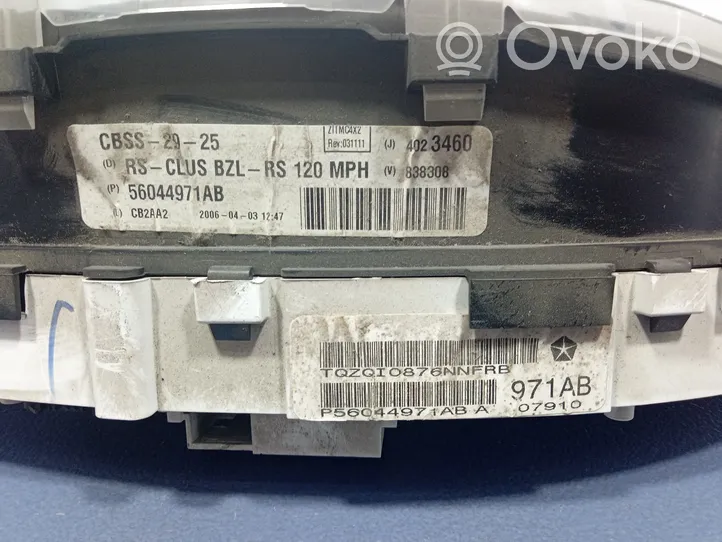 Dodge Grand Caravan Compteur de vitesse tableau de bord 56044971AB