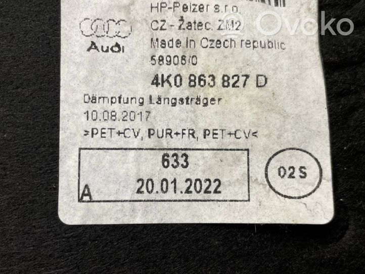 Audi A6 S6 C8 4K Inne części komory silnika 4K0863827D