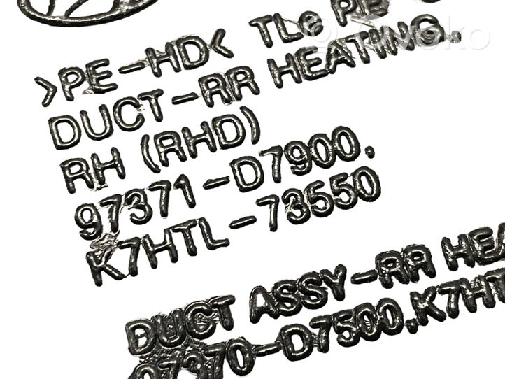 Hyundai Tucson TL Ohjaamon sisäilman ilmakanava 97371D7900