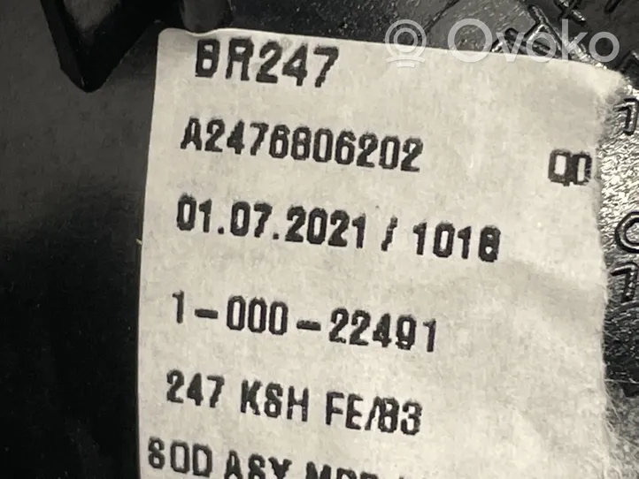 Mercedes-Benz GLA H247 Centrinės oro grotelės A2476806202