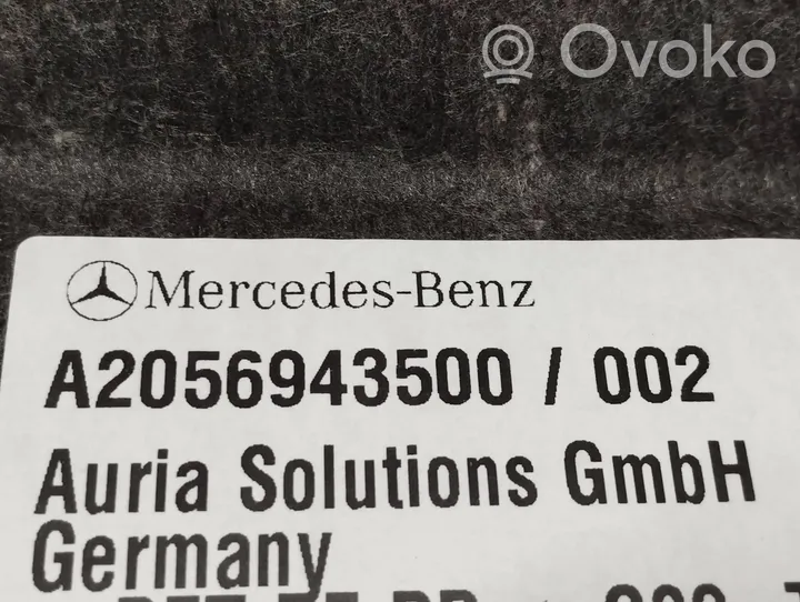 Mercedes-Benz C W205 Muu vararenkaan verhoilun elementti A2056943500