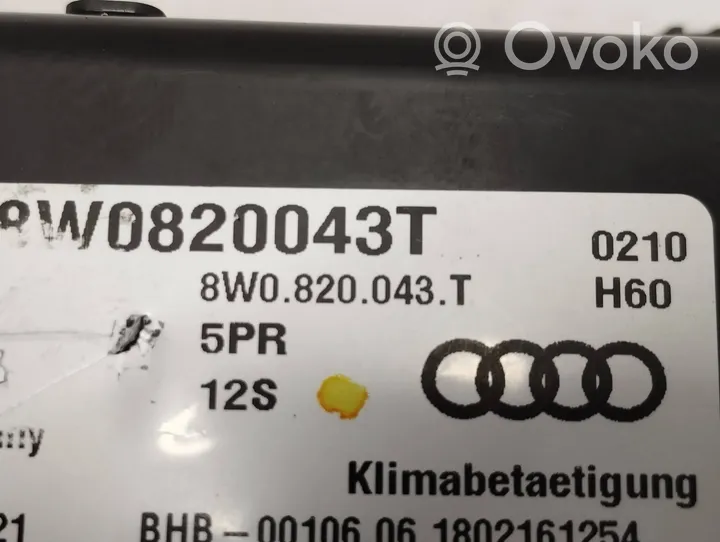 Audi A5 Panel klimatyzacji 8W0820043T