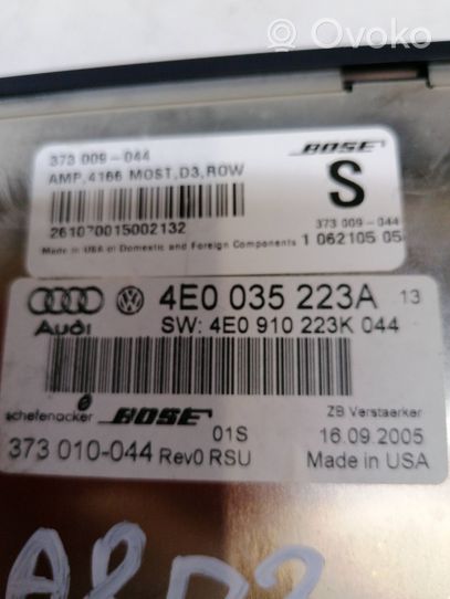Audi A8 S8 D3 4E Garso stiprintuvas 4E0035223A