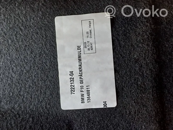 BMW 5 F10 F11 Garniture panneau latérale du coffre 13648811