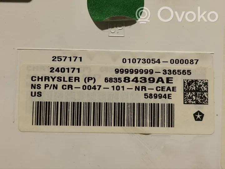 Chrysler Pacifica Speedometer (instrument cluster) 68358439AE
