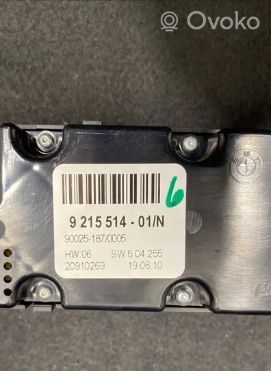 BMW X5 E70 Interrupteur de climatisation (A / C) 9215514