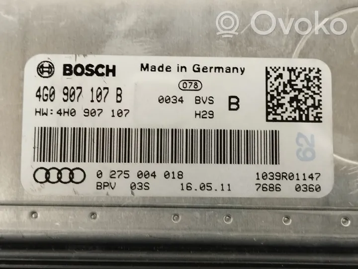 Audi A8 S8 D4 4H Kameran ohjainlaite/moduuli 4G0907107B