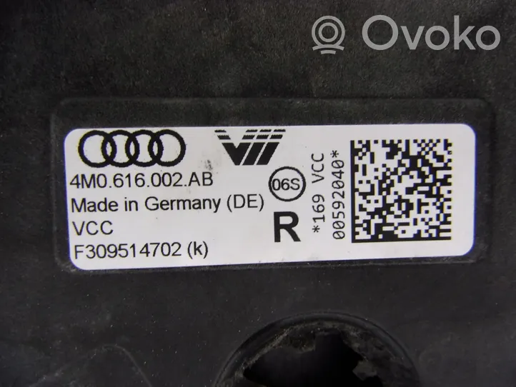 Audi Q8 Galinė pneumatinė (oro) pagalvė 4M0616002AB