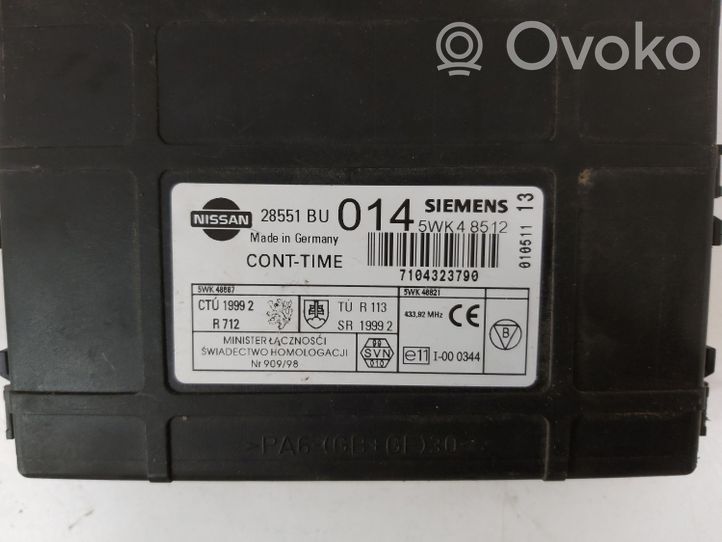 Nissan Almera Tino Moduł / Sterownik komfortu 28551BU014