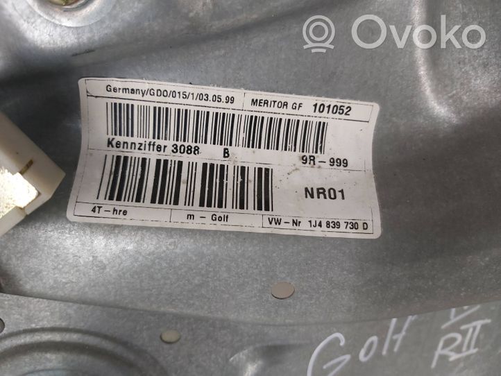 Volkswagen Golf IV Mehāniskais aizmugurē loga pacelšanas mehānisms 1J4839730D