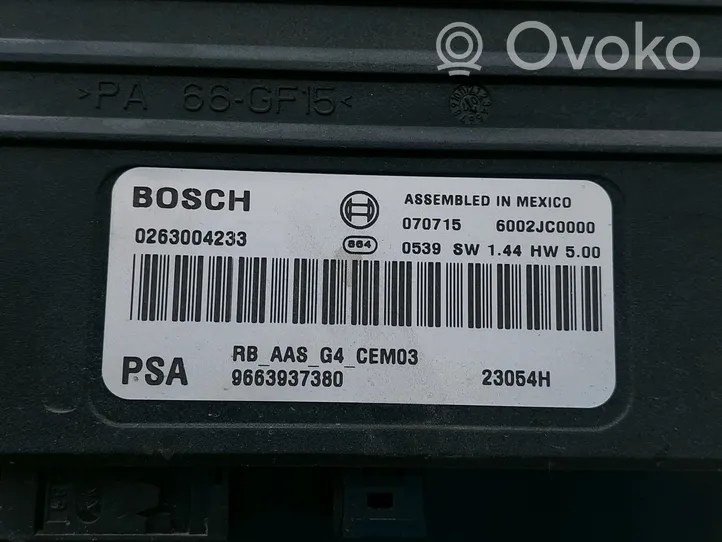 Peugeot 308 Centralina/modulo sensori di parcheggio PDC 0263004233