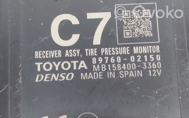 Toyota Auris E180 Module de pression des pneus 8976002150