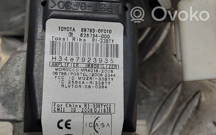 Toyota Verso Verrouillage de commutateur d'allumage 897830F010