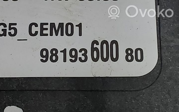 Toyota Proace Sterownik / Moduł parkowania PDC 9819360080