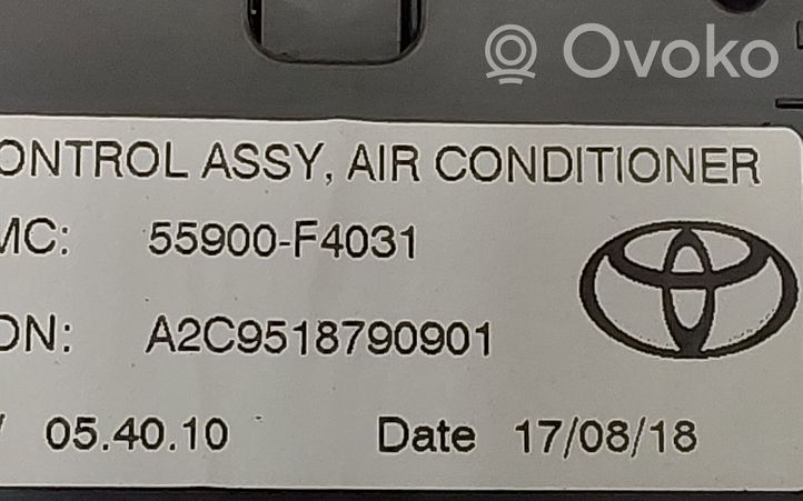 Toyota C-HR Steuergerät Klimaanlage 55900F4031