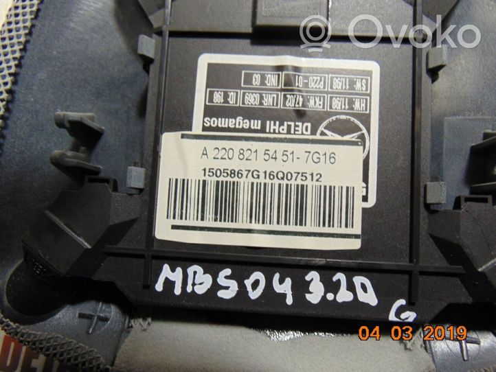 Mercedes-Benz S W220 Alarm movement detector/sensor A2208215451