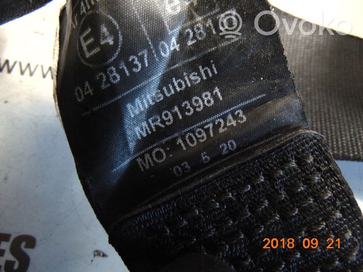 Mitsubishi Carisma Pas bezpieczeństwa fotela tylnego MR913981