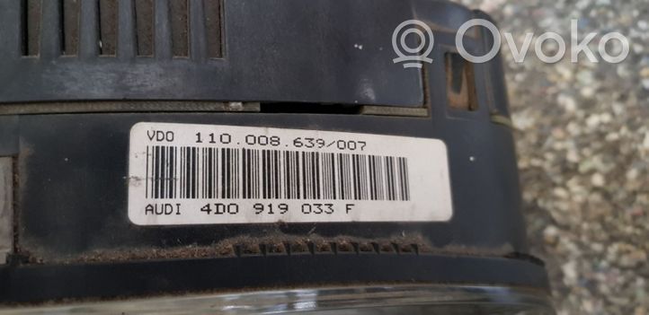 Audi A8 S8 D2 4D Compteur de vitesse tableau de bord 4D0919033F