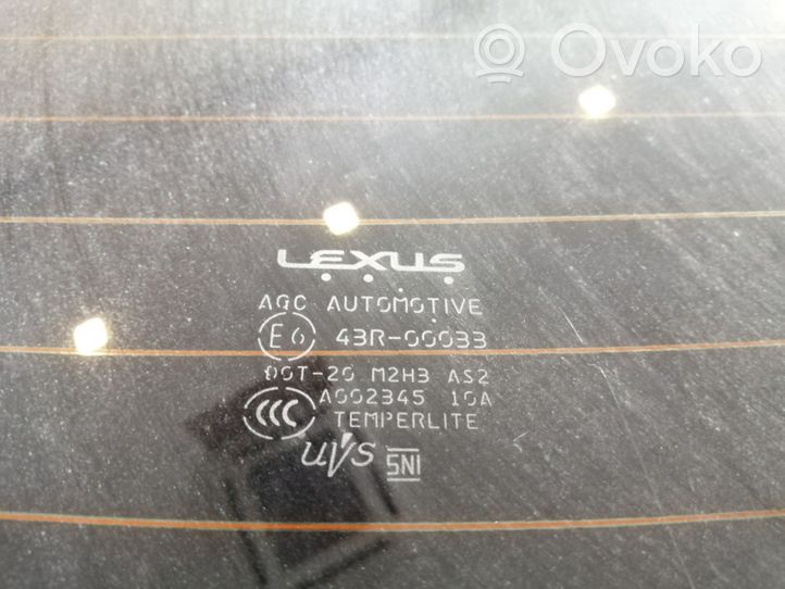 Lexus ES 250 - 300 - 330 Aizmugurējais stikls 43R00033