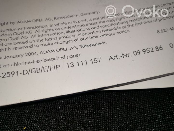 Opel Astra H User manual 13171797