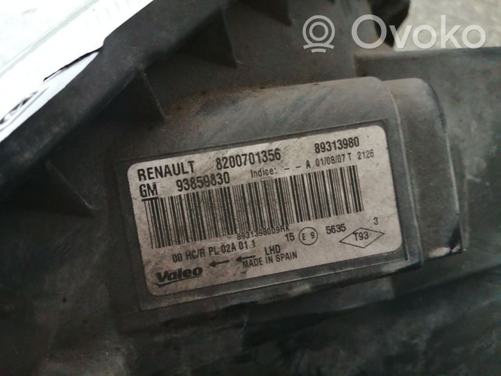 Opel Vivaro Headlight/headlamp 8200701356