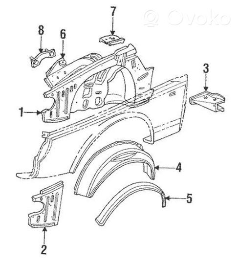 Saab 900 Pannello laterale anteriore 6925572