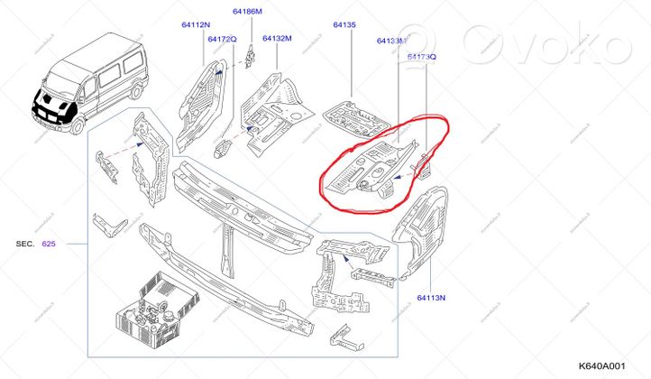 Nissan Interstar Muu ulkopuolen osa 641510008E