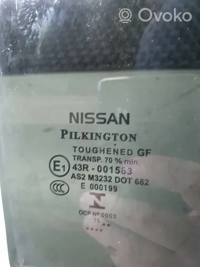 Nissan Qashqai aizmugurējo durvju stikls 43R001583